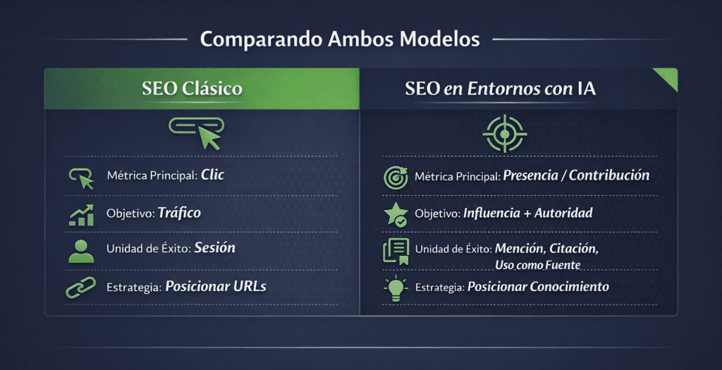 Comparación de modelos SEO-GEO