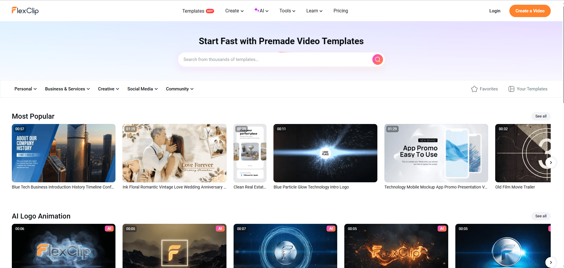 FlexClip vídeo marketing industrial