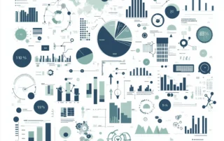 Panel de gráficos y métricas que representa la IA conversacional aplicada a empresas B2B